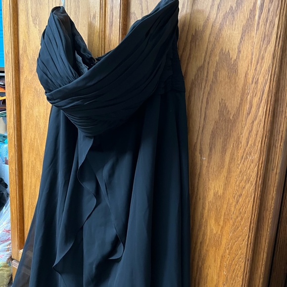 David’s Bridal Sz 20 Black High Lo Fancy Dress - Picture 2 of 10